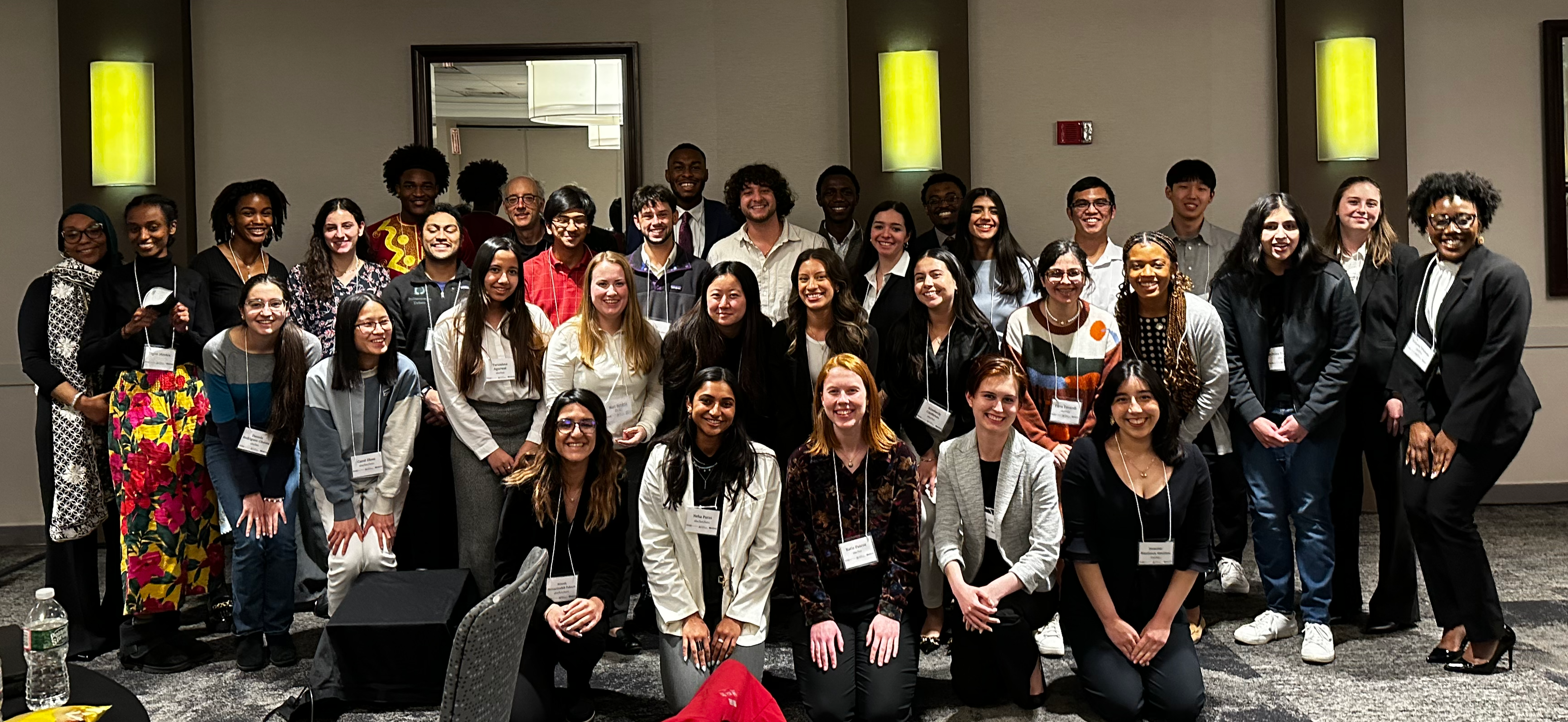 Group of undergraduate workshop participants and speakers.